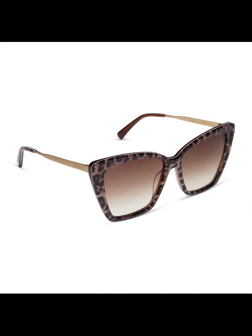 Diff Eyewear Leopard Print Cat Eye Sunglasses - Brown Gradient